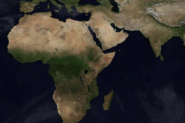 Africa from space [courtesy of NASA] (© Shutterstock/Capitano Footage) 