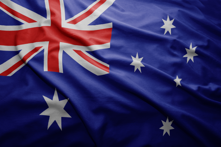 The flag of Australia (© Shutterstock/esfera) 