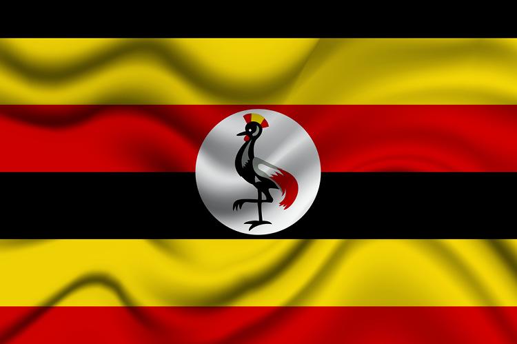National flag of Uganda (© Shutterstock/Akshay Dhameliya) 