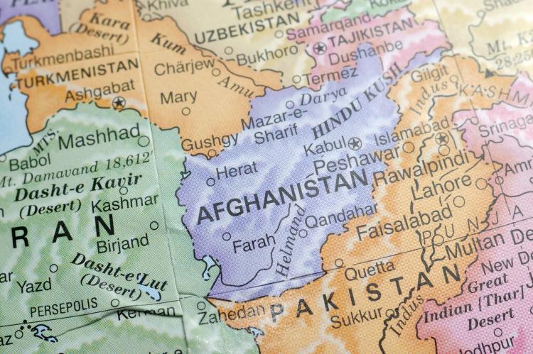  Map of Afghanistan, Turkmenistan and Pakistan (© Shutterstock/Kent Weakley) 