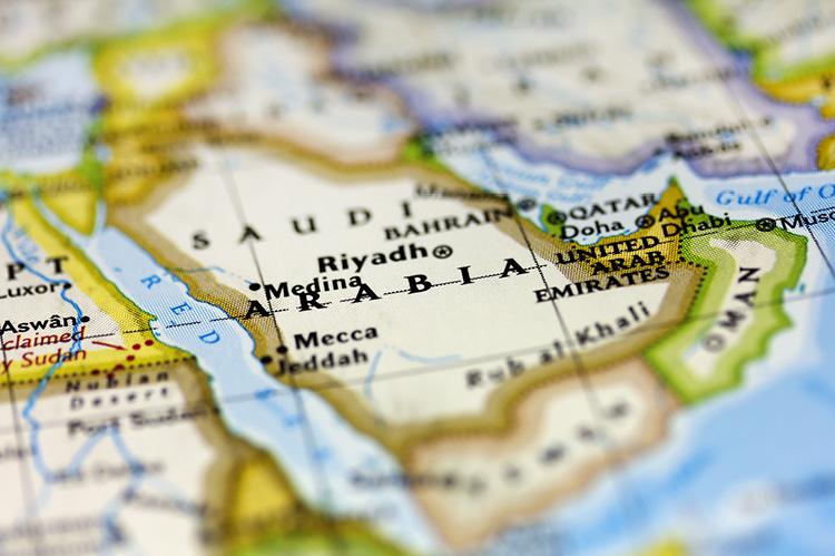 Saudi Arabia on the map (© Shutterstock/Marcio Jose Bastos Silva) 