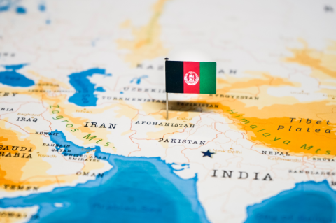 Afghanistan on the map (© Shutterstock/hyotographics)
