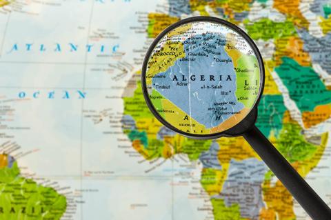 Algeria on the map (© Shutterstock/Naruedom Yaempongsa)