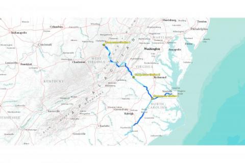 Atlantic Coast Pipeline Map (copyright by Atlantic Coast Pipeline)