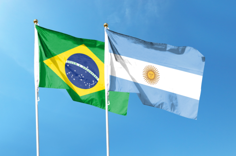 Flags of Brazil and Argentina (© Shutterstock/Andy.LIU)