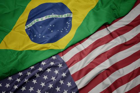 Flags of Brazil and the United States of America (copyright by Shutterstock/esfera)