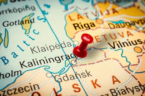 Kaliningrad on the map (copyright by Shutterstock/andriano.cz)