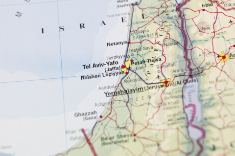 Map of Israel (© Shutterstock/Gemenacom)