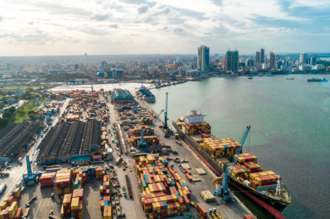 Port and skyline of Dar es Salaam (© Shutterstock/MOIZ HUSEIN STORYTELLER)