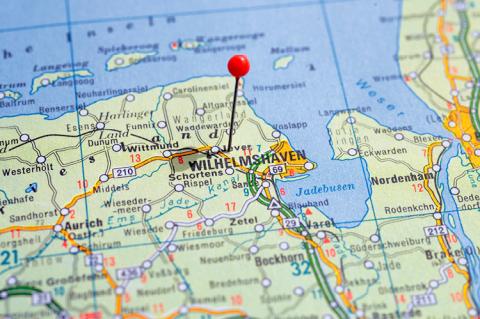 Wilhelmshaven on the map (© Shutterstock/a40757) 