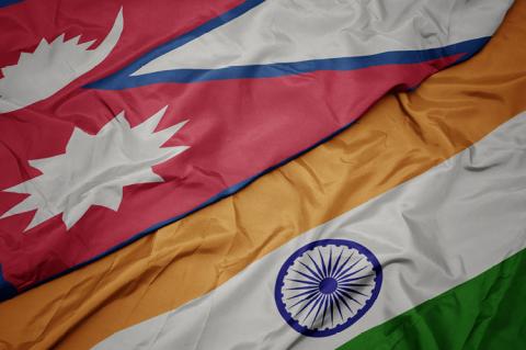 Flags of India and Nepal (copyright by Adobe Stock/luzitanija) 