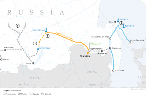 Developing gas resources and shaping gas transmission system in eastern Russia (copyright by Gazprom)