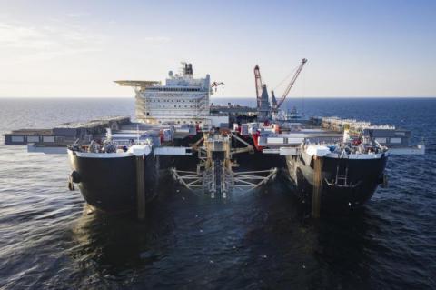 The Pioneering Spirit in swedish waters (copyright by Nord Stream 2/Axel Schmidt)