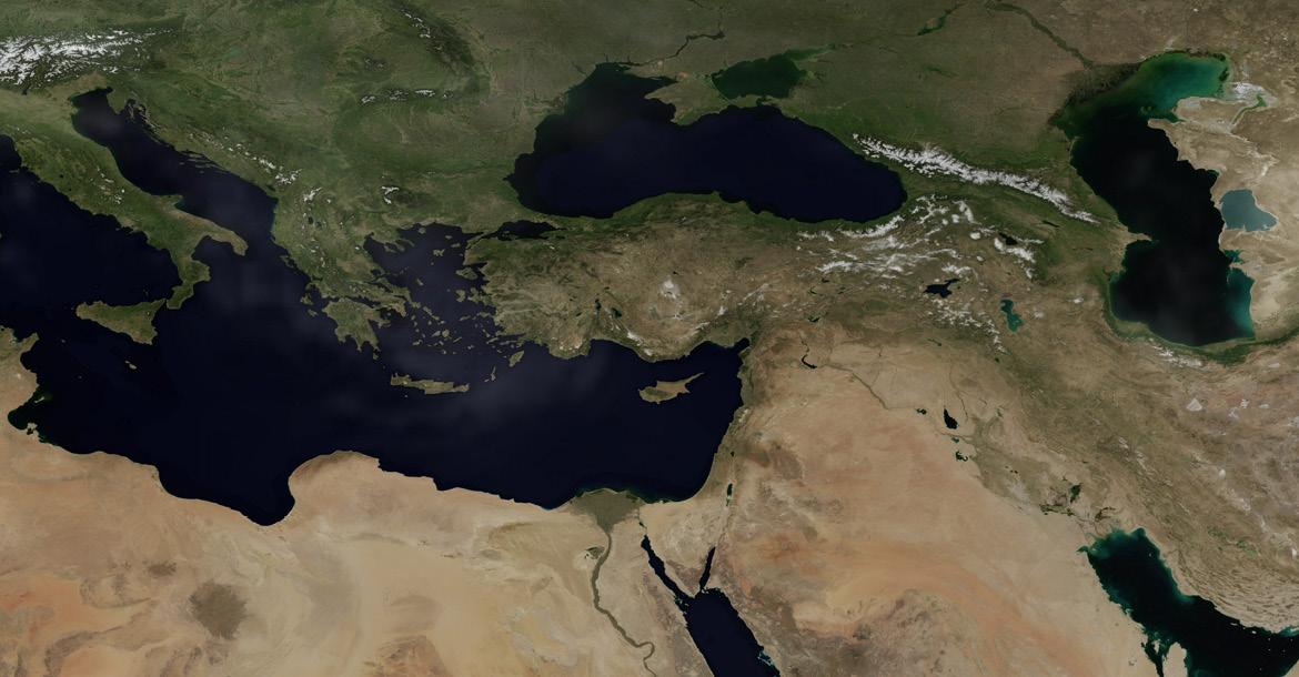 Eastern Mediterranean satelite image (© Shutterstock/Capitano Footage)