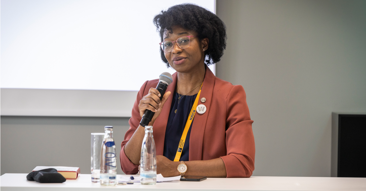 Edna Michelle Bisso Bi Mba during the Global Women in Pipeline event in Berlin, April 2024 (© EITEP)