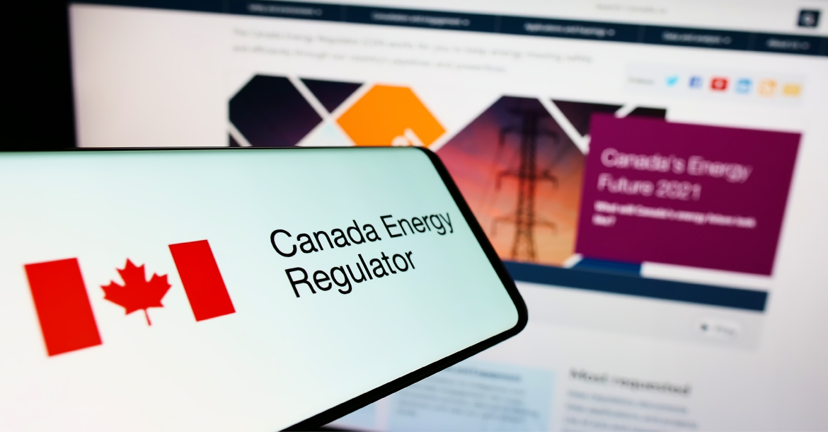  The logo of the Canada Energy Regulator infront of the website (© Shutterstock/T. Schneider) 