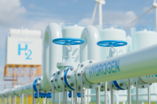 A rendering of a hydrogen pipeline (© Shutterstock/Fit Ztudio)