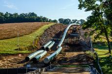 Construction of the Mountain Valley Pipeline (copyright by Shutterstock/Malachi Jacobs) 