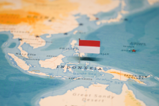 Indonesia on the map (© Shutterstock/hyotographics)